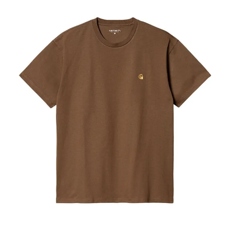 Carhartt WIP Chase T shirt Tamarind Gold sold by Kong