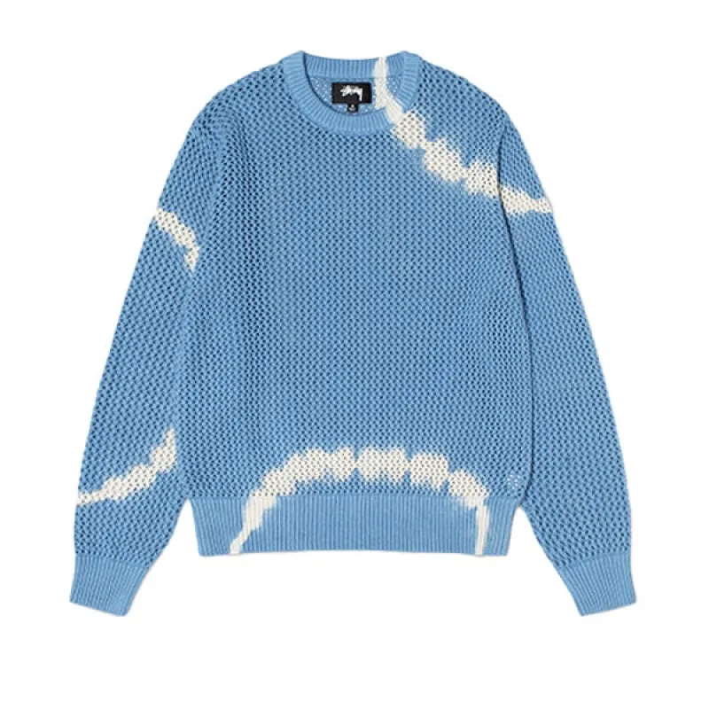 Stussy Pig Dyed Loose Gauge Sweater Blue sold by Kong