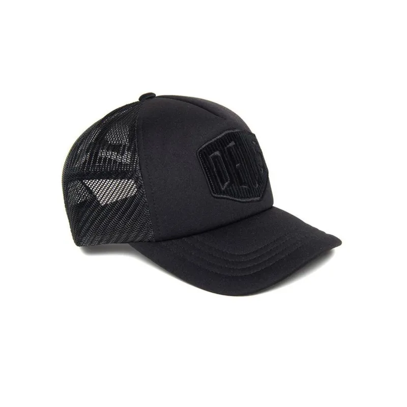 Deus Hayward Shield Trucker Black made by Kong