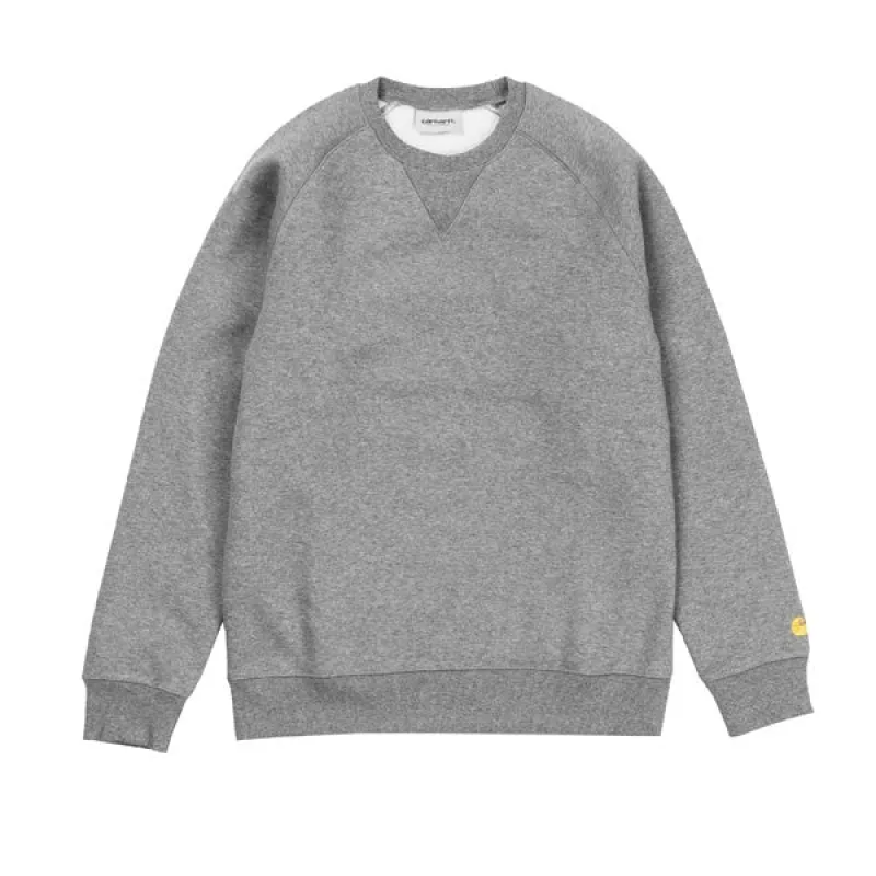 Carhartt Chase Sweat Dark Grey Heather Gold made by Carhartt WIP