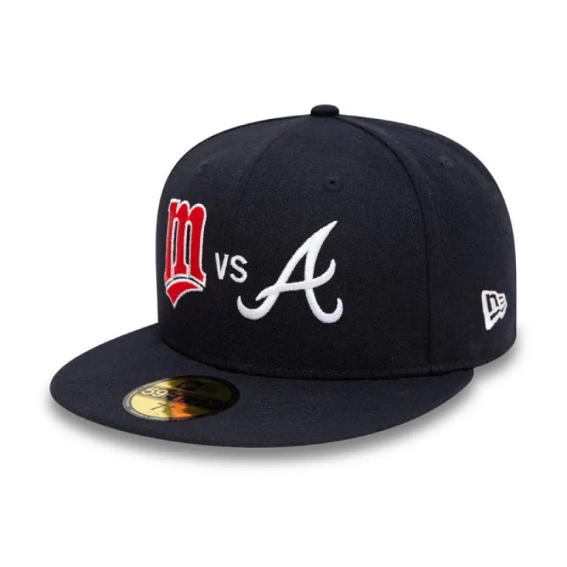New Era Minnesota Twins VS Atlanta Braves Cooperstown Navy 59Fifty Cap made by New Era