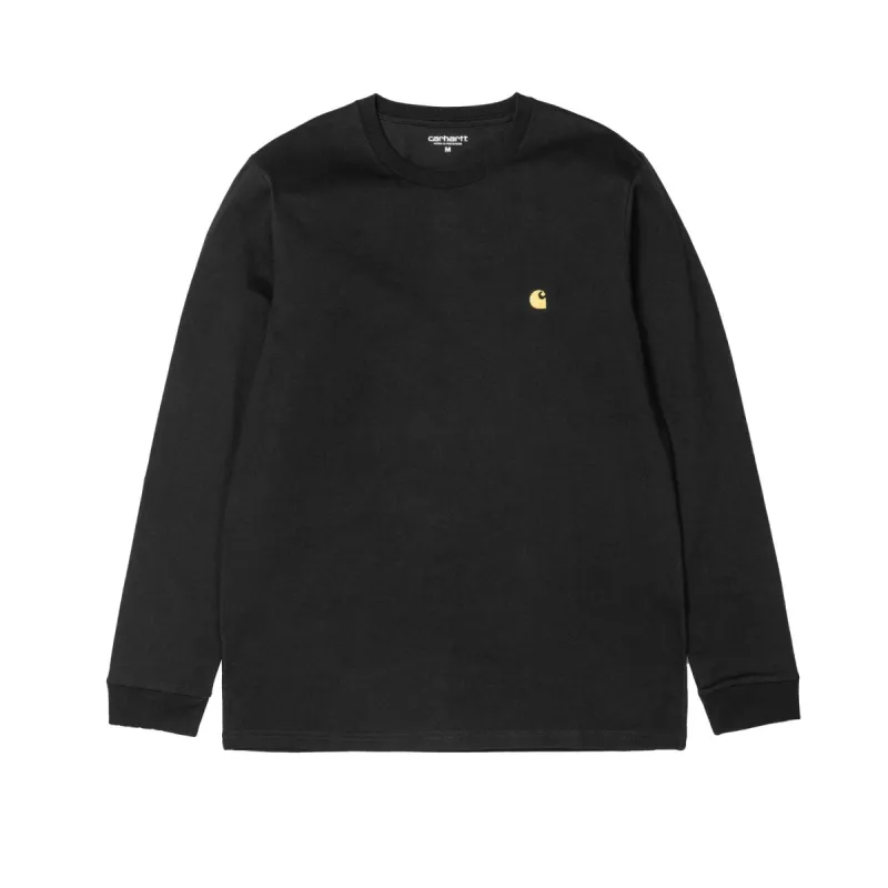 Carhartt WIP L/S Chase Tee Black sold by Kong