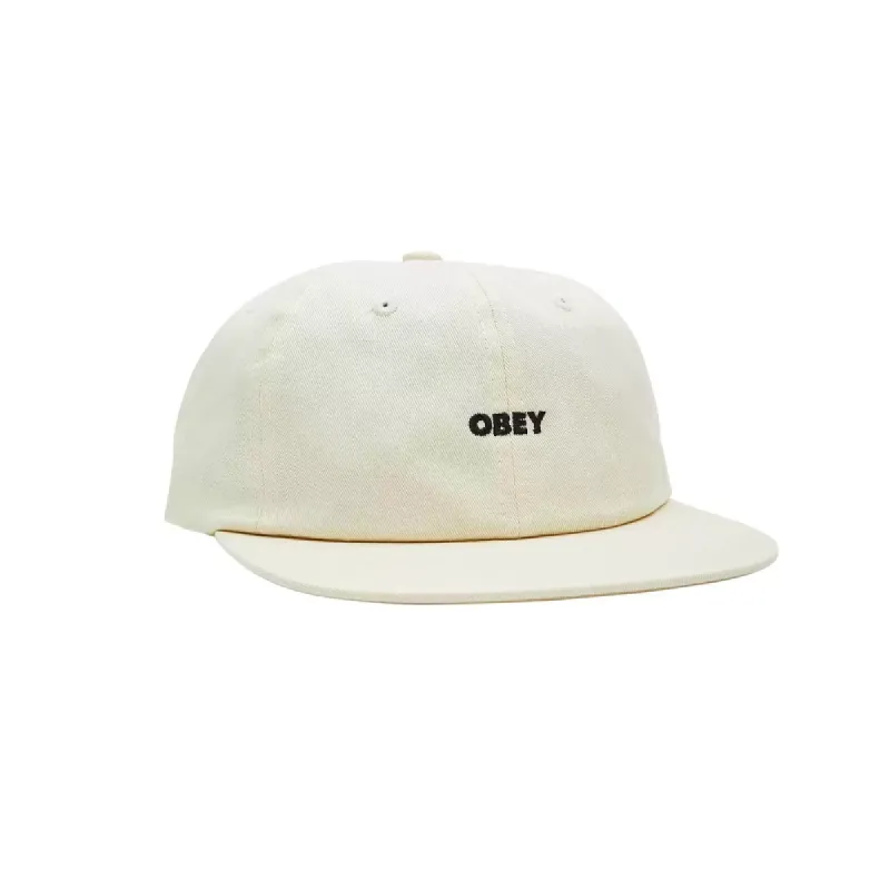 Obey Bold Twill 6 Panel Unbleached sold by Kong