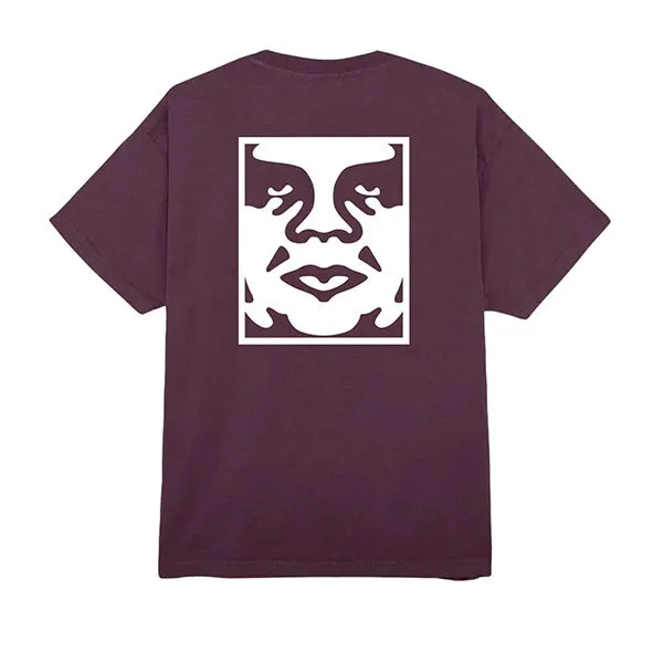 Obey Bold Icon Heavyweight T Shirt Plum sold by Kong