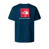 The North Face SS Redbox NSE T Shirt Midnight Petrol TNF Red sold by Kong