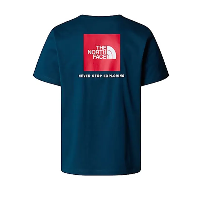 The North Face SS Redbox NSE T Shirt Midnight Petrol TNF Red sold by Kong