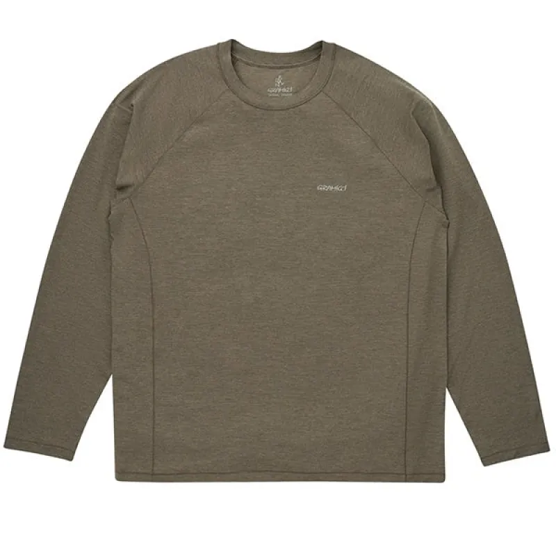 Gramicci Winter Thermal LS Crew Olive Heather sold by Kong