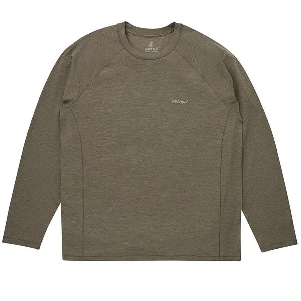 Gramicci Winter Thermal LS Crew Olive Heather sold by Kong