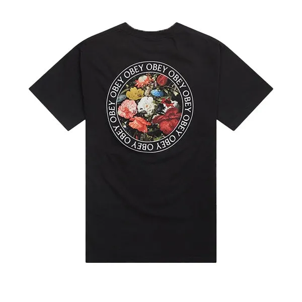 Obey Bouquet T Shirt Black sold by Kong