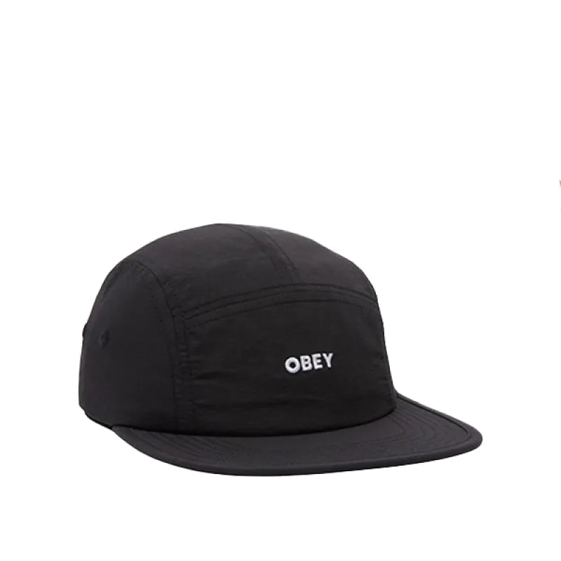 Obey Bold Nylon Camp Cap Black sold by Kong