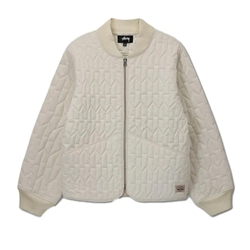 Stussy S Quilted Liner Jacket Cream made by Kong