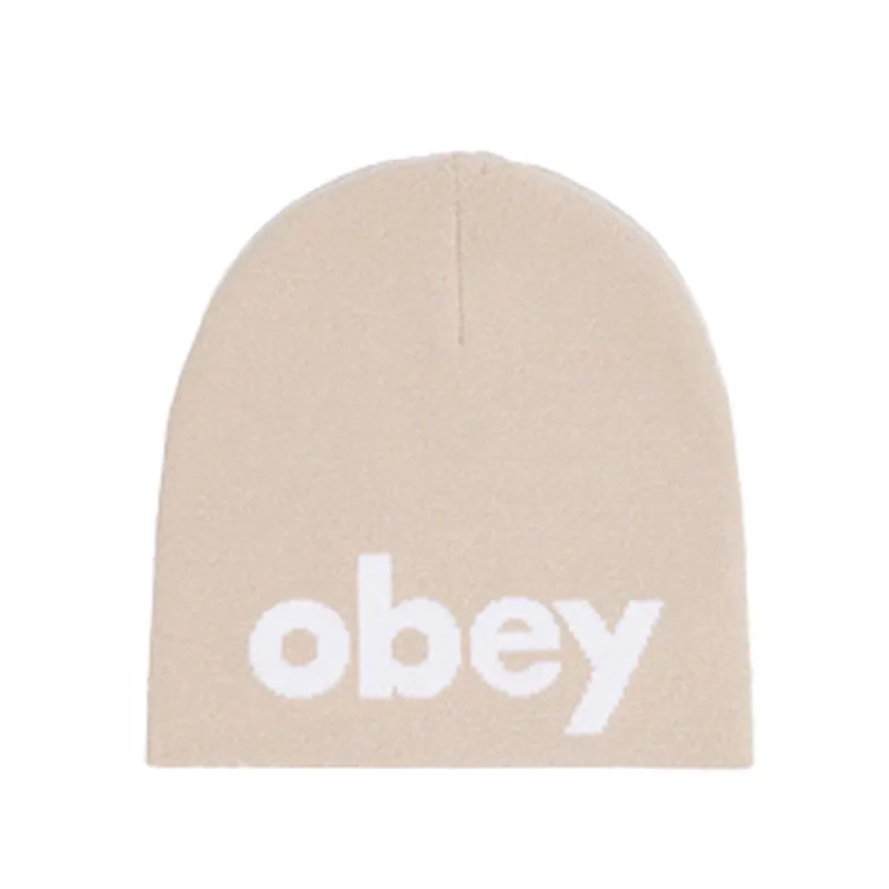 Obey Lowercase Beanie Silver Grey sold by Kong