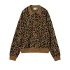 Carhartt WIP LS Arlo Polo Camo Leo Jacquard Tamarind Black sold by Kong