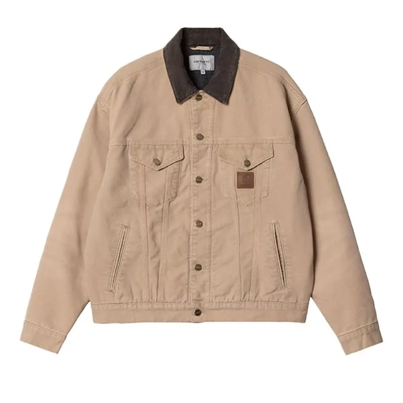 Carhartt WIP Dayton Trucker Jacket Dusty Hamilton Brown Tobacco Stone Canvas sold by Kong