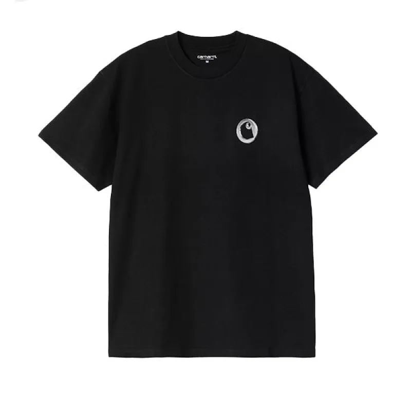 Carhartt WIP S/S Linked Charms T-Shirt Black Silver sold by Kong