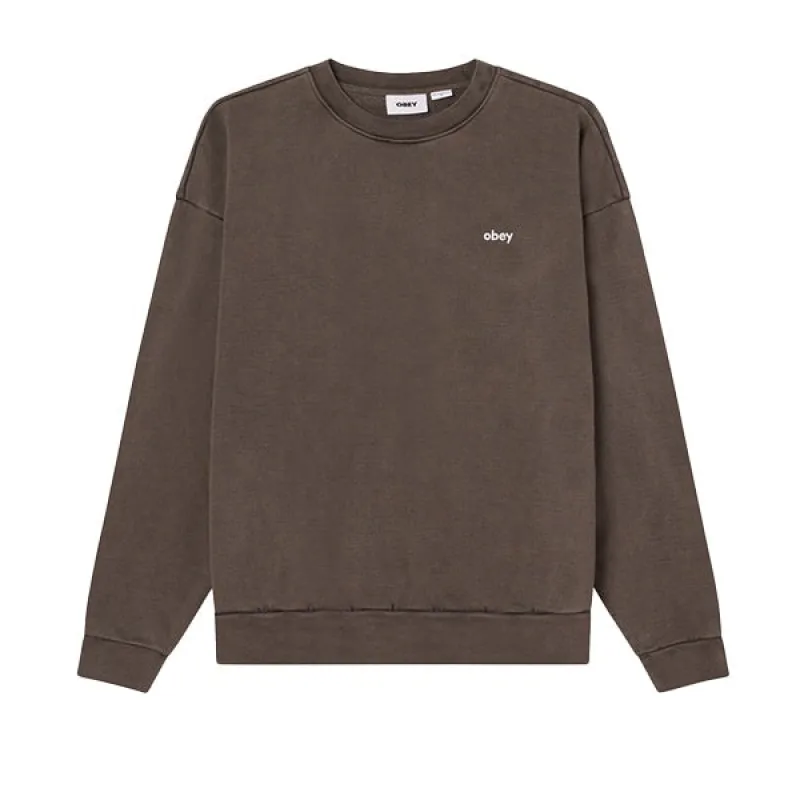 Obey Lowercase Pigment Crew Digital Black sold by Kong