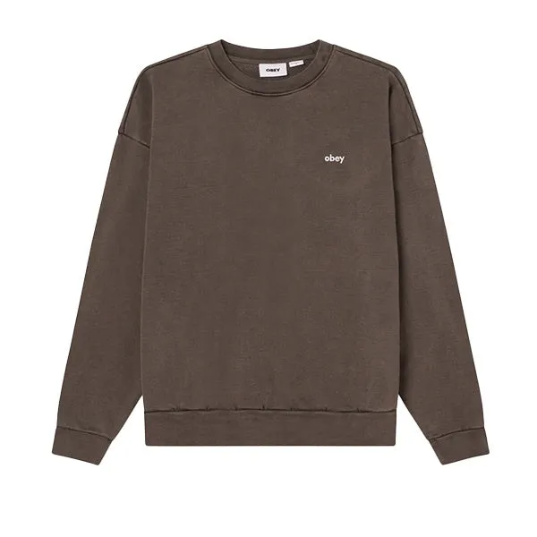 Obey Lowercase Pigment Crew Digital Black sold by Kong