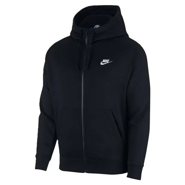Nike Sportswear Club Full Zip Hoodie Black Black sold by Kong