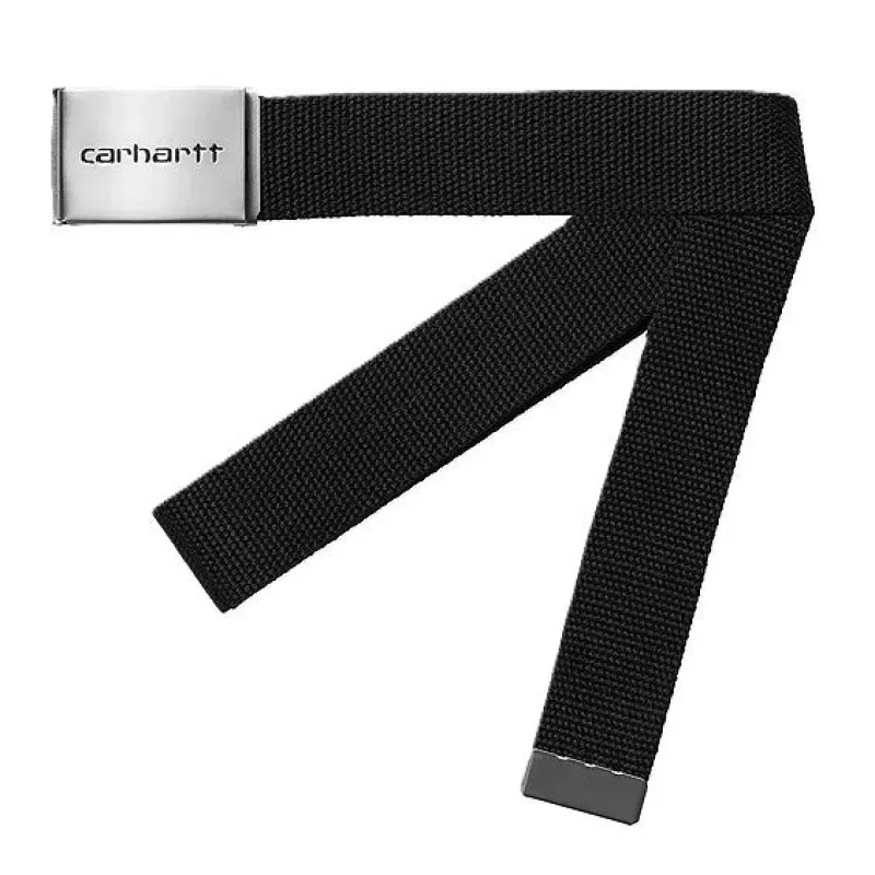 Carhartt WIP Clip Belt Chrome Black sold by Kong
