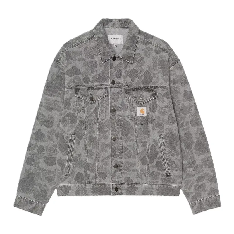 Carhartt Duck Helston Jacket Duck Camo Black Heavy Bleached sold by Kong