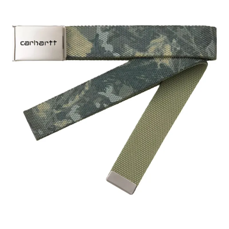 Carhartt Clip Belt Chrome Camo Combi Green sold by Kong