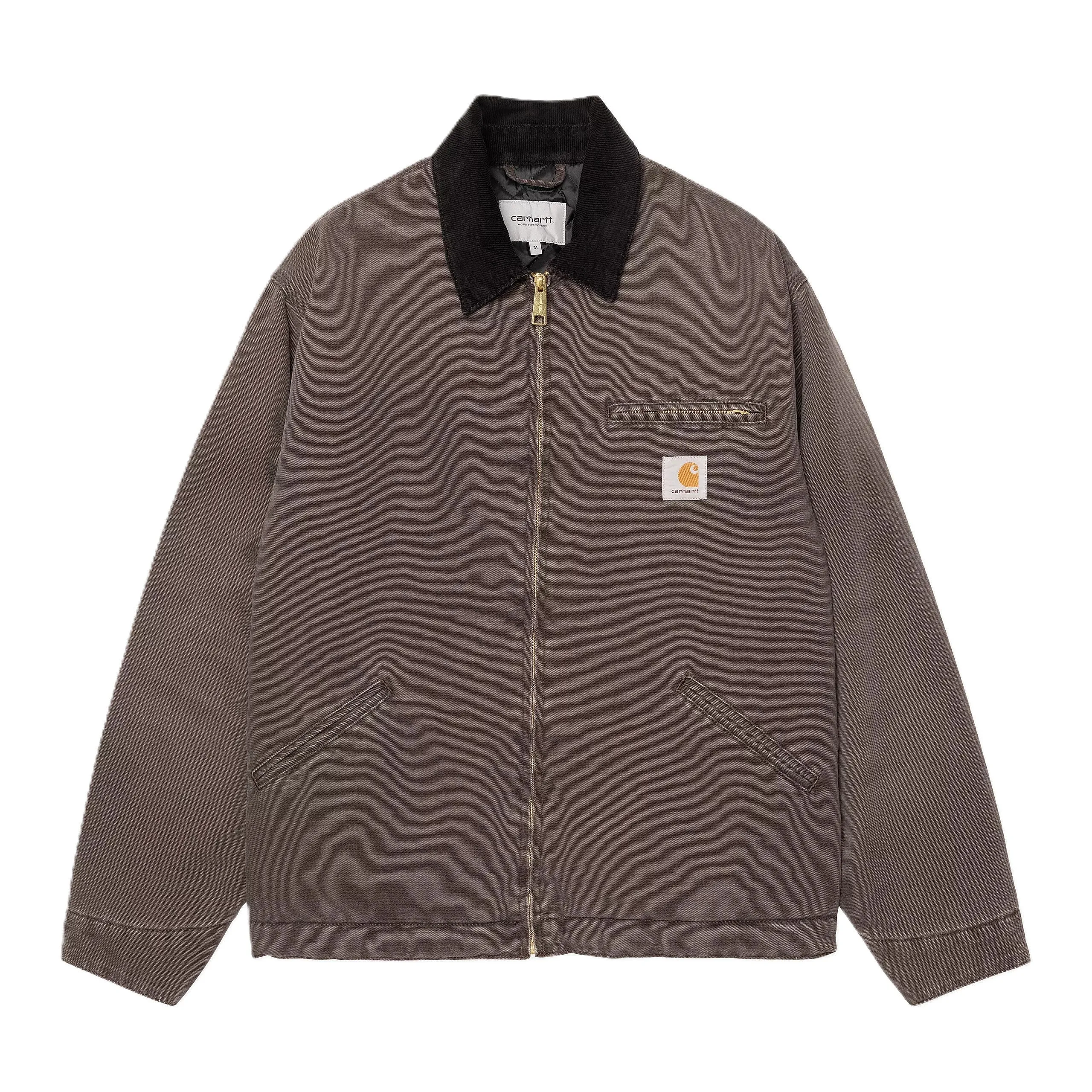 Carhartt OG Detroit Jacket Dearborn Canvas Tobacco Black sold by Kong