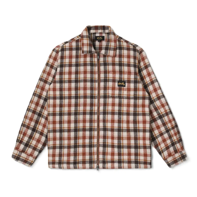 Stan Ray Zip Shirt Tan Plaid sold by Kong