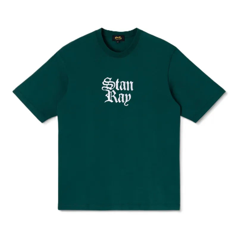 Stan Ray Olde Script Tee Botanical Green sold by Kong