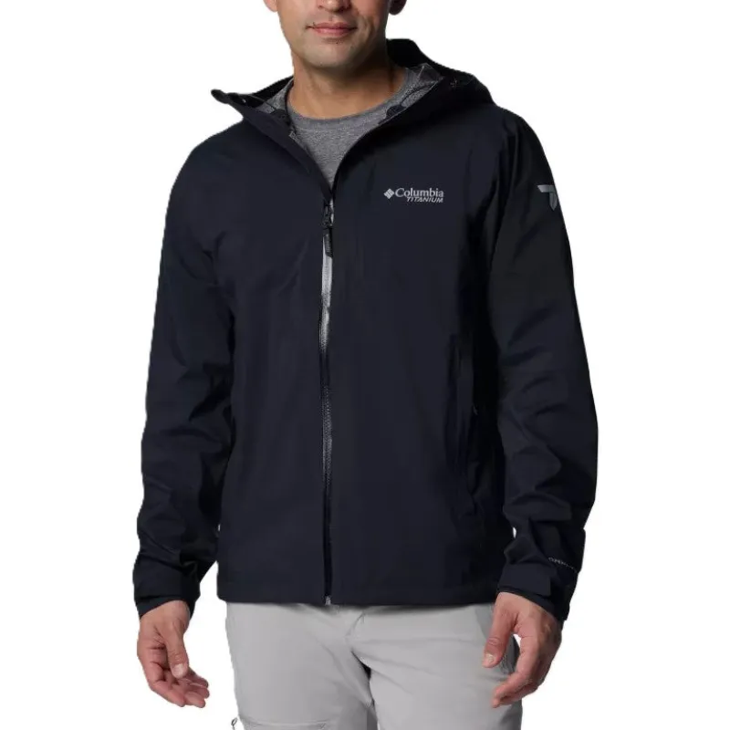 Columbia Ampli-Dry II Waterproof Hiking Shell Jacket Black sold by Kong
