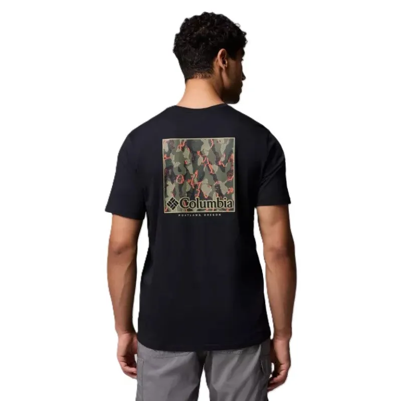 Columbia North Cascades T-Shirt Black Framed Treebark sold by Kong
