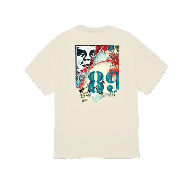 Obey Lisbon Icon T-Shirt Cream sold by Kong