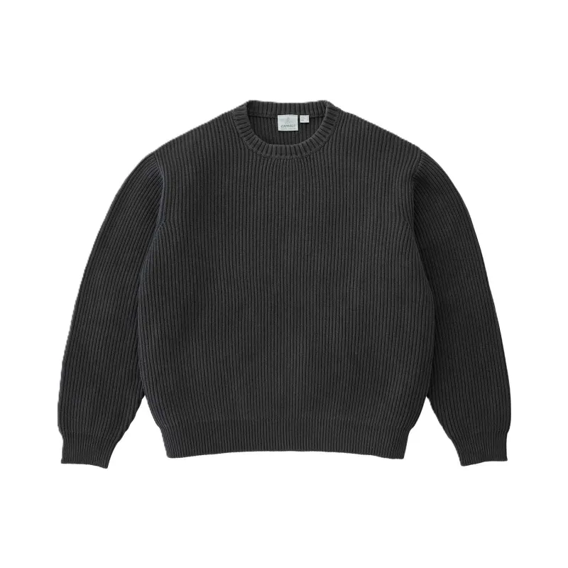 Gramicci Cotton Knit Sweater Grey made by Gramicci