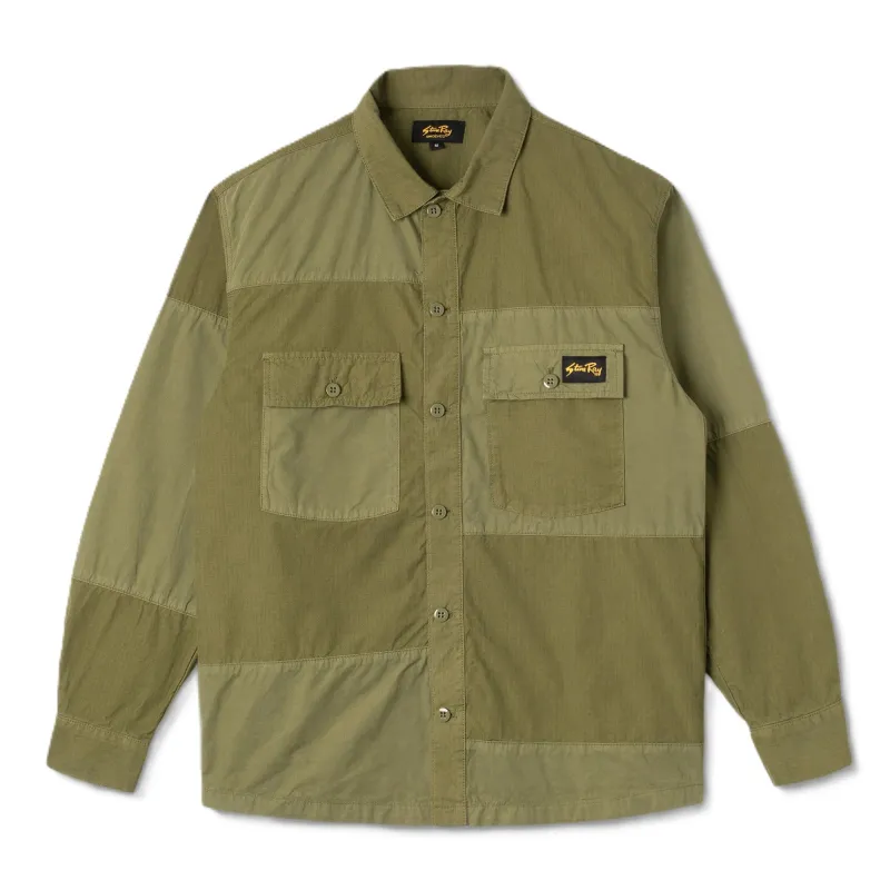 Stan Ray CPO Shirt Olive Poplin Sateen sold by Kong
