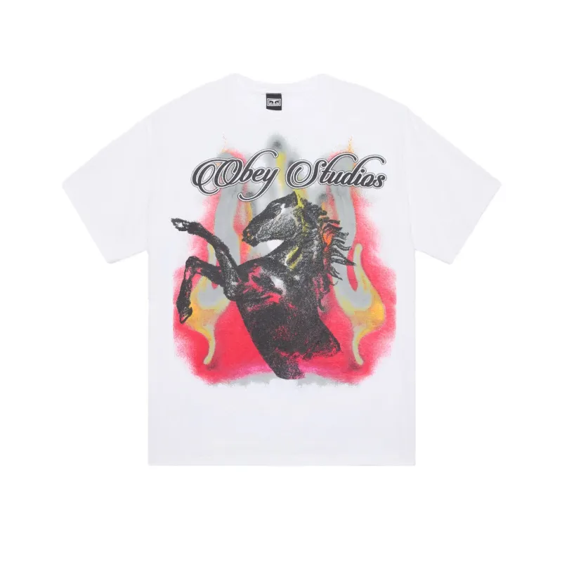 Obey Studios Horse Vintage T White sold by Kong