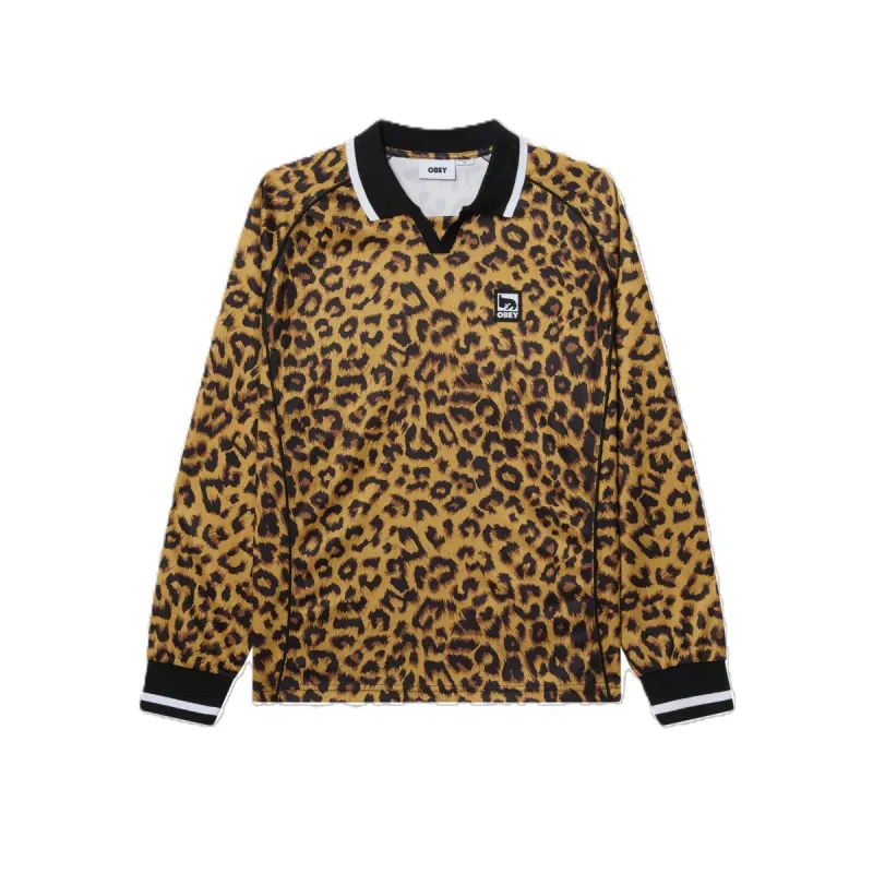 Obey Polo Collar Sports Shirt Leopard sold by Kong