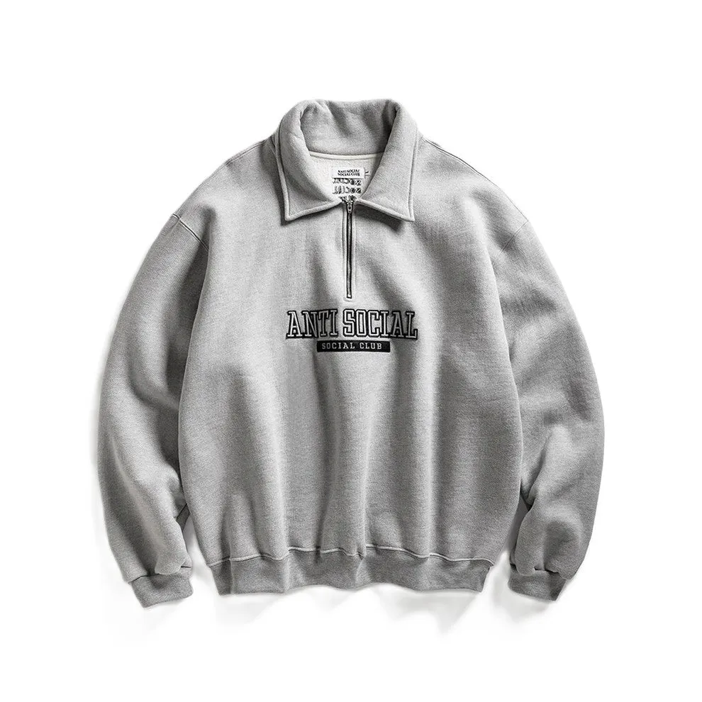 Anti Social Social Club Felt The Same Applique Quarter Zip sold by Kong