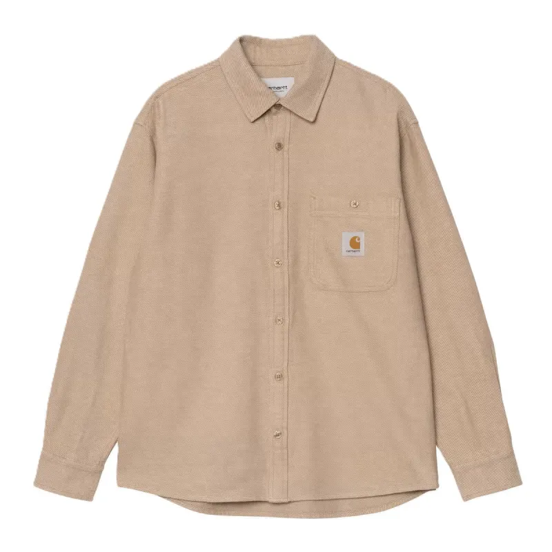 Carhartt Edgar Shirt Cotton Flannel Peanut/Wax sold by Kong