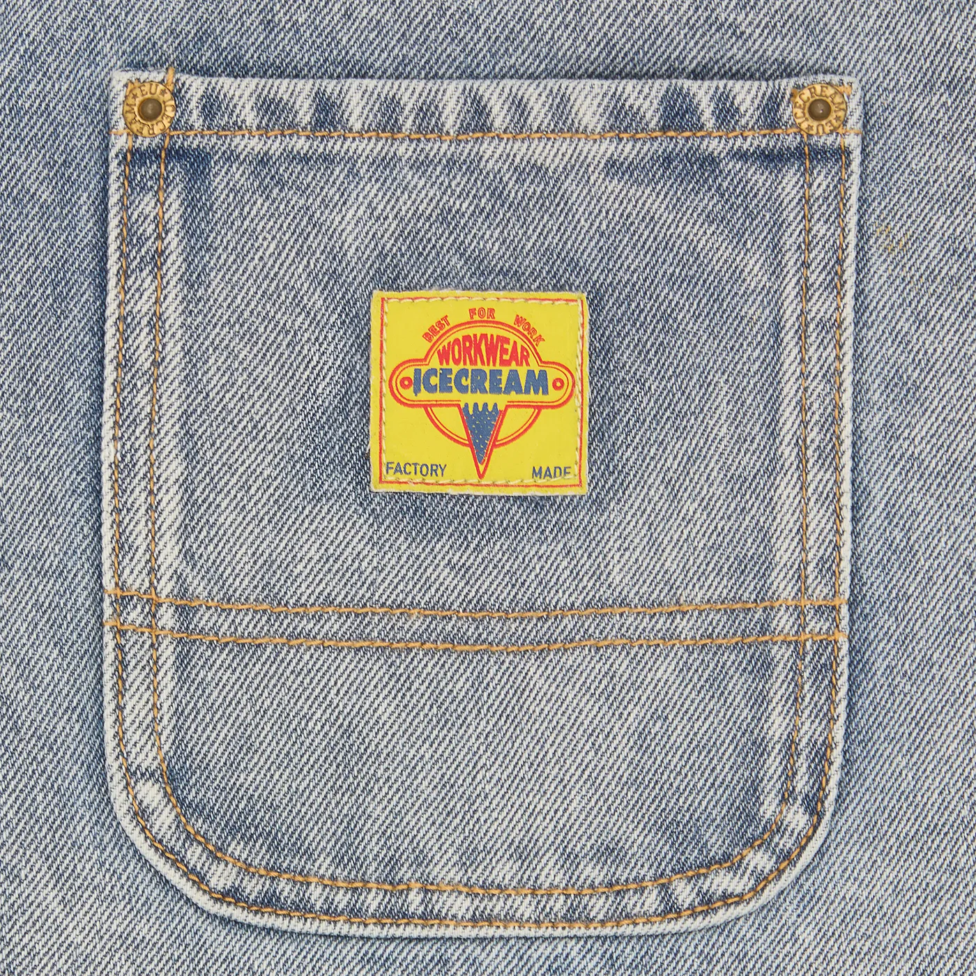 ICECREAM Cones & Bone Denim Chore Jacket Light Wash Blue sold by Kong product image thumbnail 3