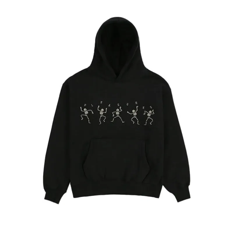 Pleasures Bone Hoodie Black made by Pleasures