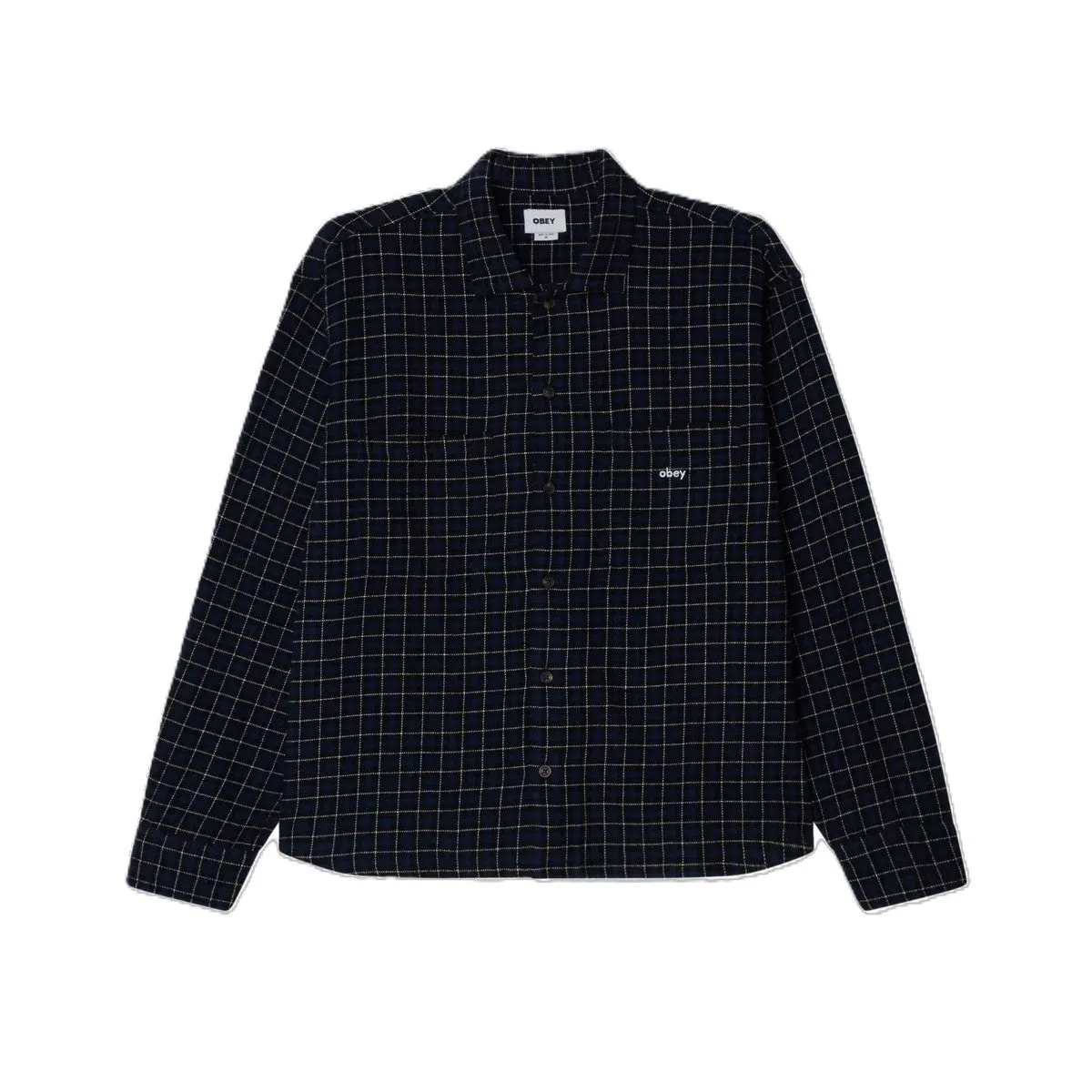 Obey Adams Shirt Navy Multi sold by Kong