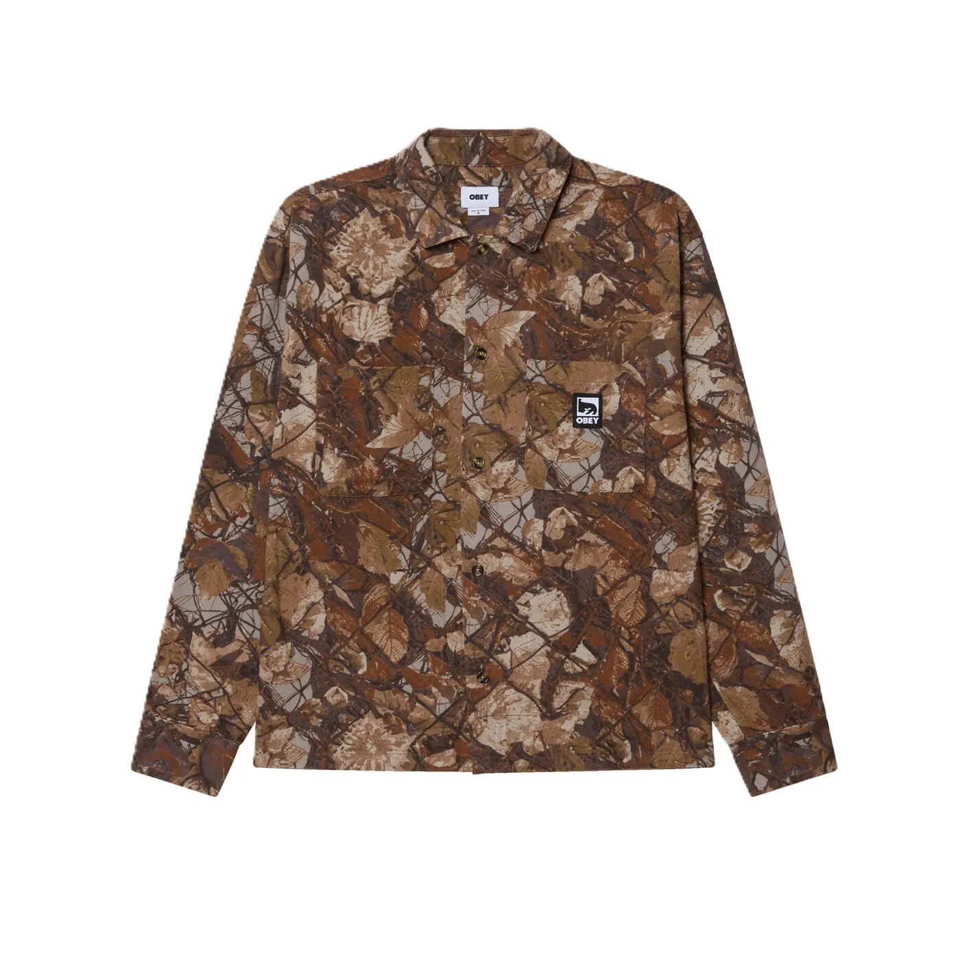 Obey Fence Camo Woven Shirt sold by Kong