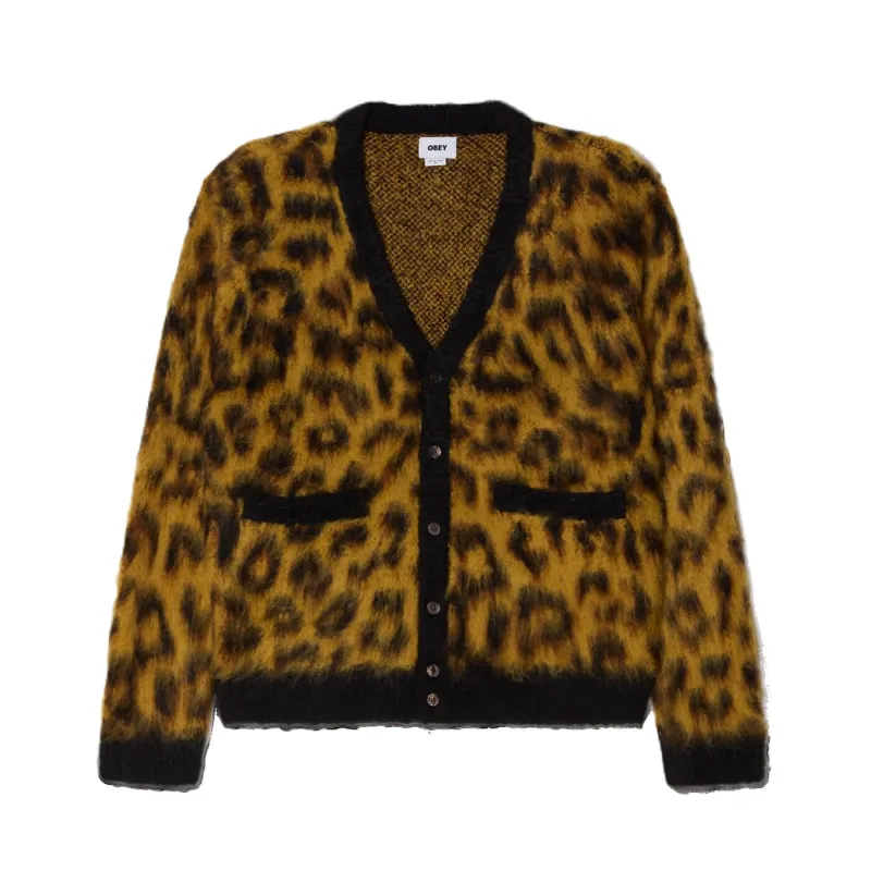 Obey Patron Cardigan Leopard sold by Kong