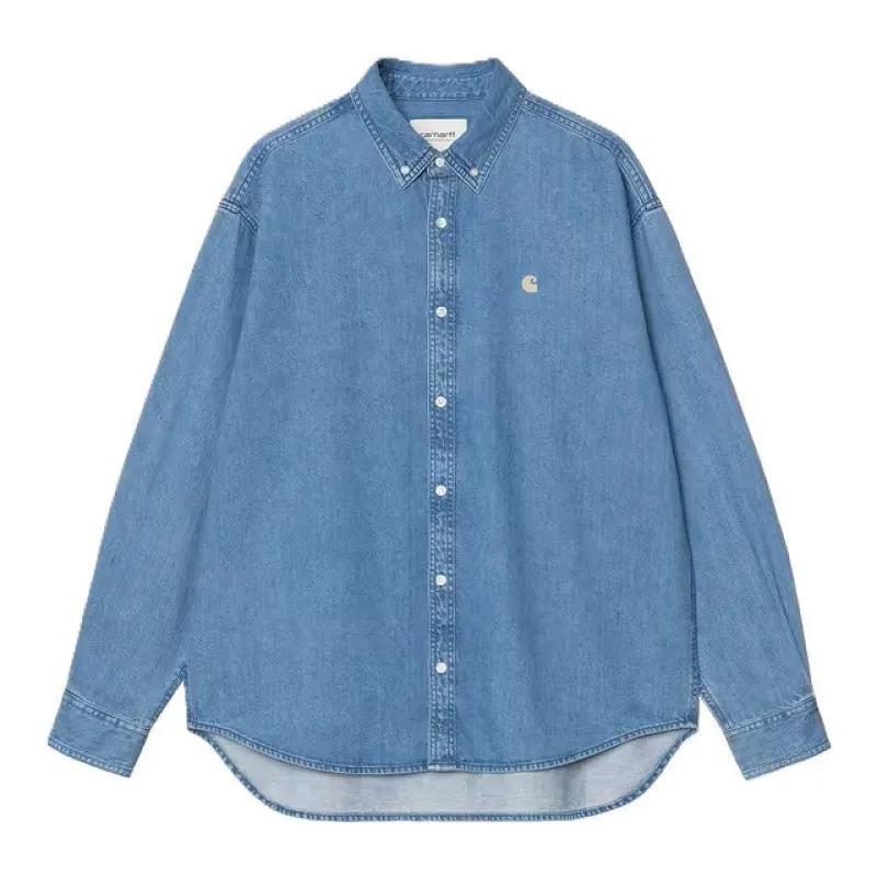 Carhartt L/S Lucas Shirt Cotton Denim made by Carhartt WIP