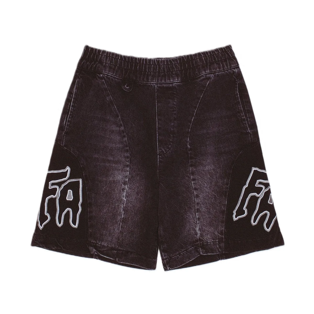 Moto Cotton Twill Shorts Black sold by Kong