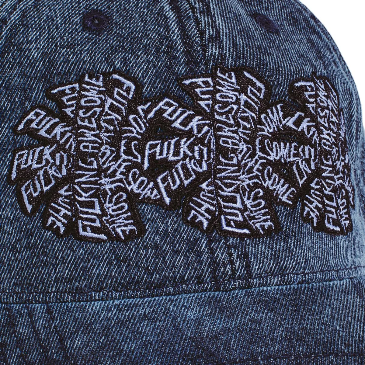 Three Spiral Washed Denim 6-Panel Hat sold by Kong product image thumbnail 2