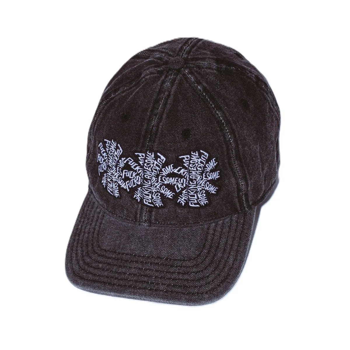 Three Spiral Washed Denim 6-Panel Hat sold by Kong product image thumbnail 4