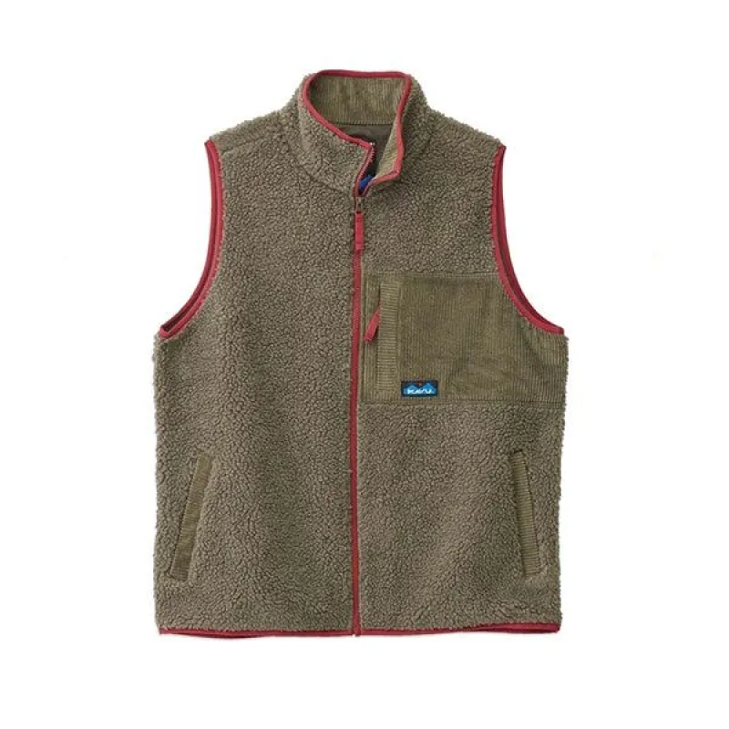 KAVU Cooper Fleece Vest Moss sold by Kong
