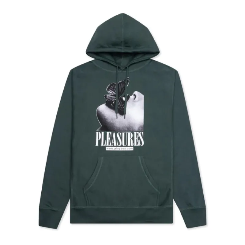 Pleasures Playboy Eat Hoodie Green sold by Kong