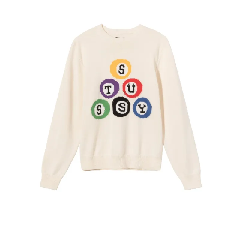 Stussy Billiard Sweater Natural sold by Kong
