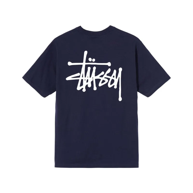 Stussy Basic Stussy Tee Navy sold by Kong
